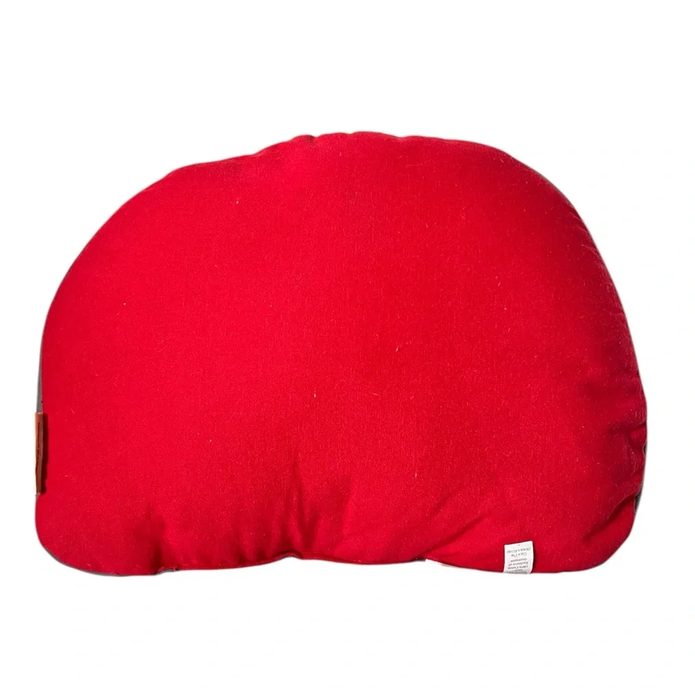 World Market Santa Red Throw Pillow Lumberjack Santa Camper 12